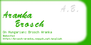 aranka brosch business card